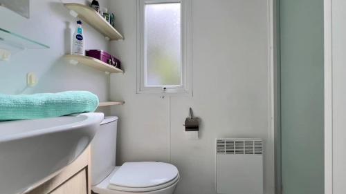 une salle de bain avec toilettes, lavabo et douche dans l'établissement Erbarie43, à Fréjus