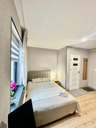 Postel nebo postele na pokoji v ubytování Apartamenty Poziom 4, Prywatna łazienka, Wspólna toaleta, Free wi-fi, Free Parking