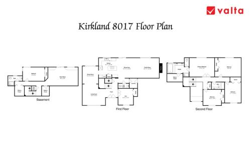 a floor plan of a soft tofu floor plan at Spacious & Serene 6-Br Family Retreat in Kirkland in Kirkland