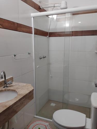 Koupelna v ubytování Hospedagem Casa estrada real Paraty