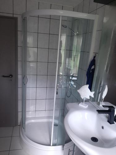 Koupelna v ubytování An der Holthemme