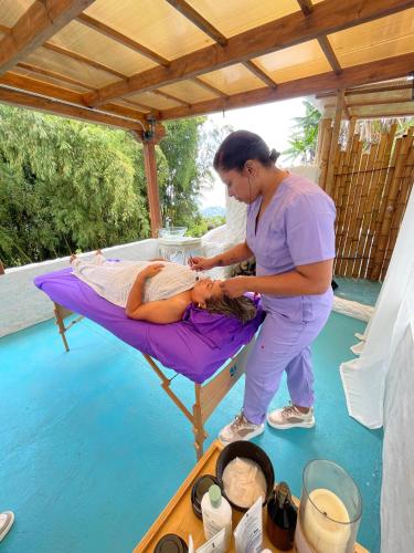Lázně a/nebo wellness v ubytování Hotel Balcón del Cielo