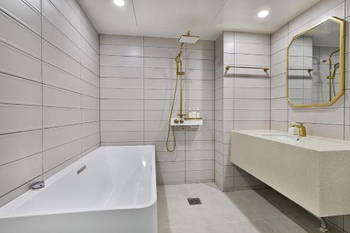 Koupelna v ubytování Hotel Palace Gyeongju