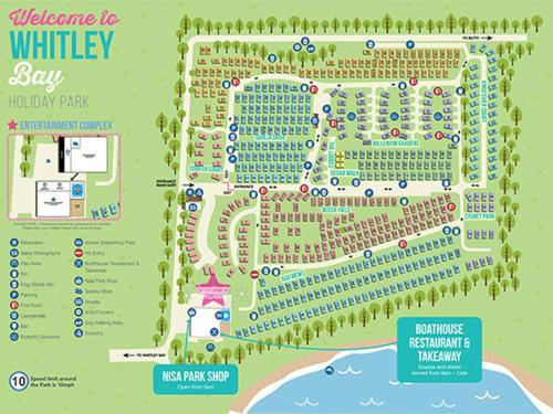 a map of the wileyiny bay resort at 88 Elm Walk in Newcastle upon Tyne