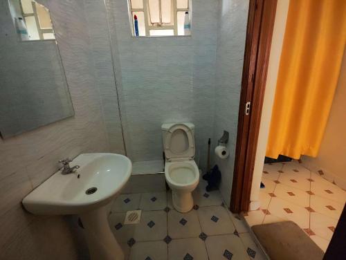 Et badeværelse på Morning glory cottage