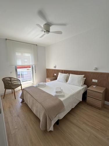 Postel nebo postele na pokoji v ubytování Apartamento ideal para vacaciones en la playa