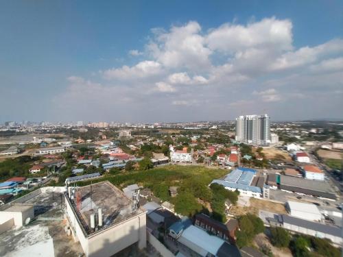 an aerial view of a city with buildings at The Empire Tower Jomtien KZi 2205 in Jomtien Beach