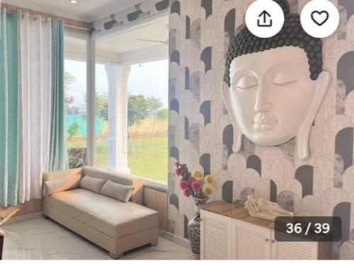 Posezení v ubytování Vrindam Farm