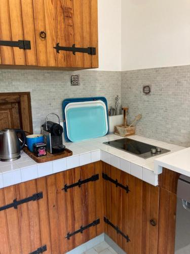 Dapur atau dapur kecil di Gîte Familial - 4 Chambres - proche du Zoo de Thoiry