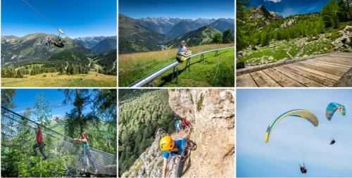 a collage of pictures of people on a mountain at Les 3 flocons in La Colmiane