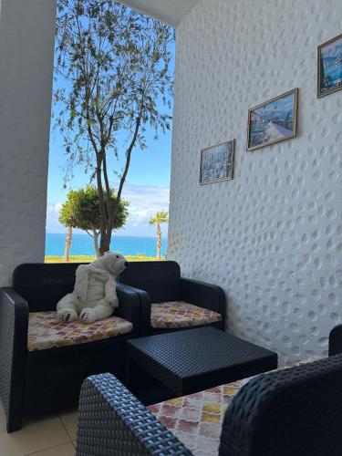 Palais du jardin et de la mer dans une résidence privéeにあるシーティングエリア