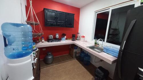 Kuchyň nebo kuchyňský kout v ubytování Casa 3 flamencos - estudio y apartamento