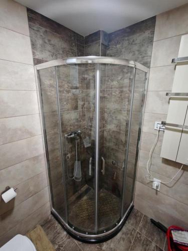 Koupelna v ubytování Apartman Perun