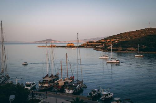 a group of boats docked in a body of water at Datca Sapphire Hotel in Datca
