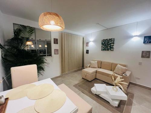 Coin salon dans l'établissement Apartamento Descanso Cartagena