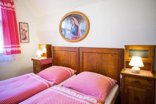 Postel nebo postele na pokoji v ubytování Penzion Ctrnactka