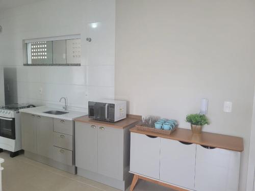 Dapur atau dapur kecil di Pousada Jardins