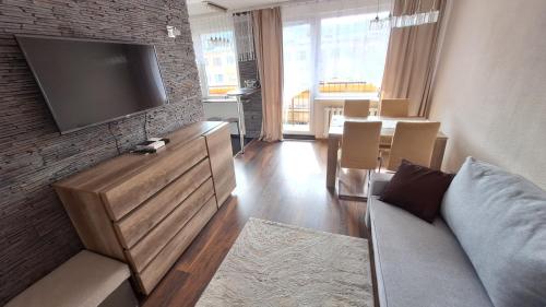 Μια τηλεόραση ή/και κέντρο ψυχαγωγίας στο Apartament Szklarski Centrum