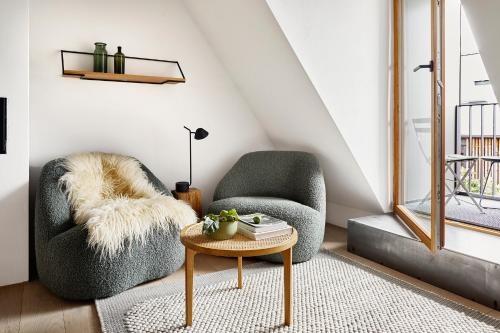 Χώρος καθιστικού στο Boutique Apart & Gästehaus Le Rossignol