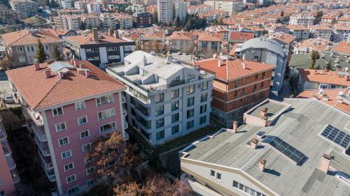 an aerial view of a city with buildings at Centrum Residence in Ankara
