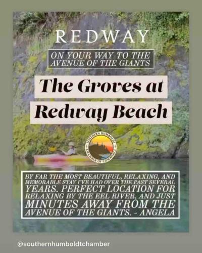 a poster for the grooves at redemption beach at The Groves at Redway Beach - Studio in Redway