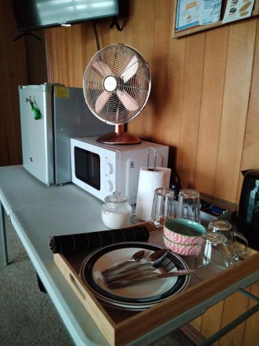 Dapur atau dapur kecil di Habitación Mañio