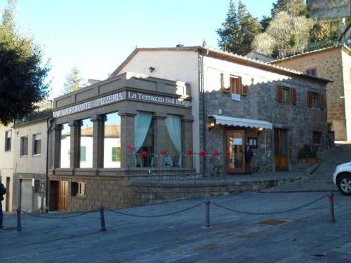 a building on a street in front of a building at Tuscany - Romantic Getaway in Montecatini Val di Cecina