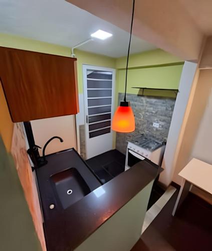 Dapur atau dapur kecil di Osascoflats - Flats Mobiliados no Centro de Osasco