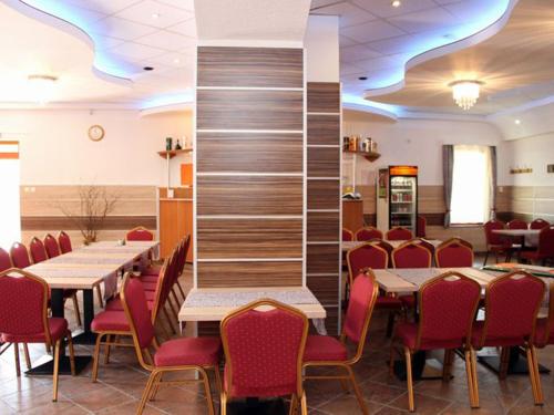 A seating area at Harsona Fogadó