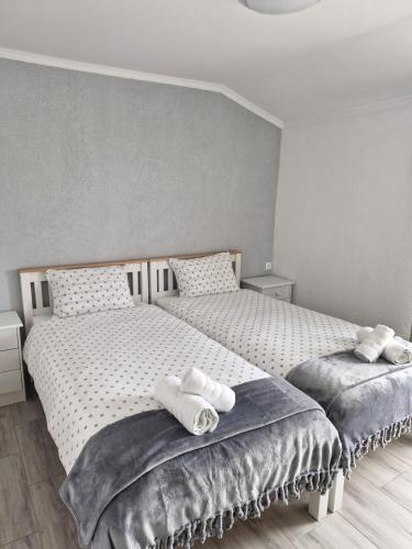 Katil atau katil-katil dalam bilik di Pensiunea turistică La Kazbek