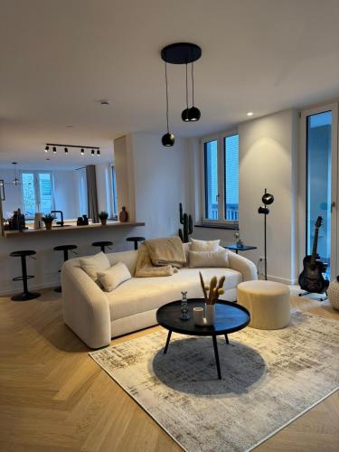Χώρος καθιστικού στο Design-Loft im MarktQuartier