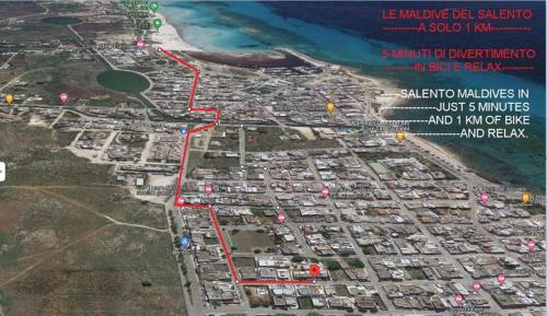 a map of the city of kovalam and its suburbs at OWNER ITALY - APARTMENT A in Torre San Giovanni Ugento