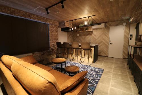 Χώρος καθιστικού στο Maison Sapporo