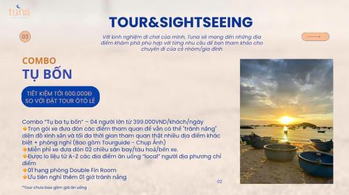 a page of a website with a picture of a sunset at Tuna Hotel Phú Yên in Liên Trì (3)