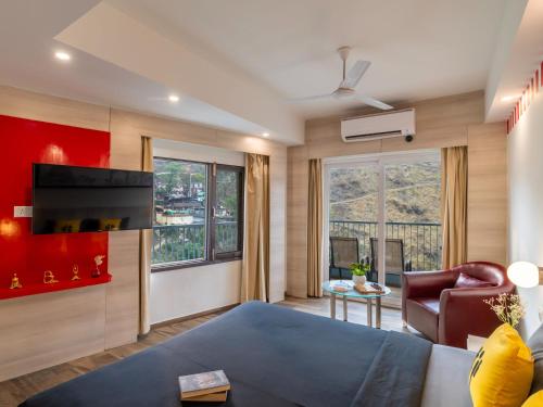 Zona de estar de The Hosteller Bam, Rishikesh - Poshtel