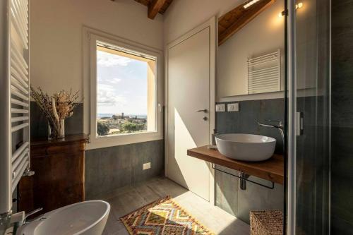 Koupelna v ubytování Casa Upupa