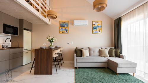 Posezení v ubytování Jantar Resort Flatbook - Wynajem Apartamentów nad Morzem
