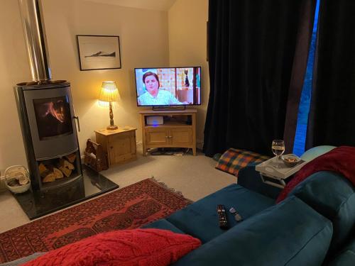 TV a/nebo společenská místnost v ubytování Cosy one-bedroom Cottage - Parking Pets