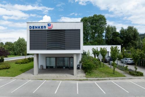 a derken building with a sign on the side of it at Hollywood Dream in Knínice u Boskovic
