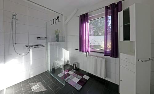 Koupelna v ubytování Ferienwohnung am Schwimmteich 3