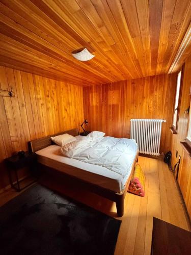 Postel nebo postele na pokoji v ubytování Private 3-story villa in Val calanca, Rossa