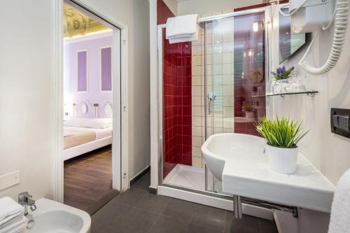 Koupelna v ubytování Hotel Ferrucci