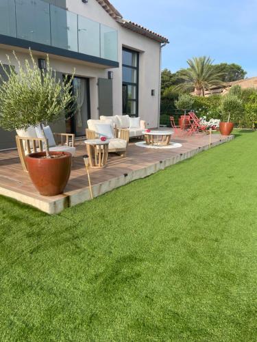 Jolie maison avec vue mer