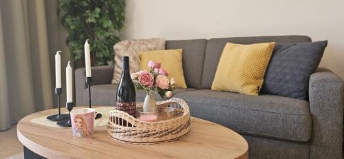 Χώρος καθιστικού στο Apartmán Ferrata F1