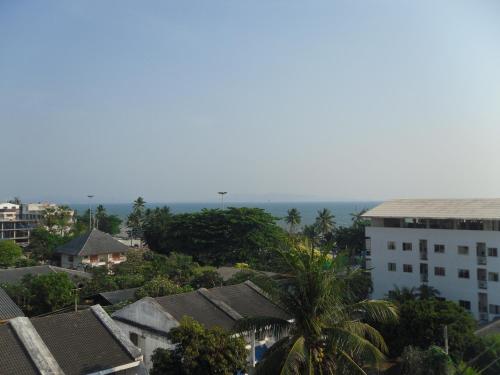 a view of a city with buildings and the ocean at Sea Crest by Jomtien in Jomtien Beach