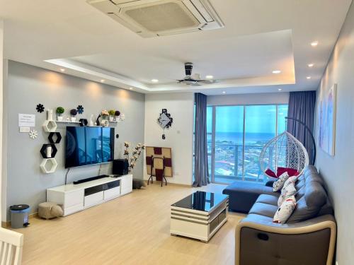 Posezení v ubytování Sekinchan HighLevel SeaView Homestay 高楼 看海 阳台民宿