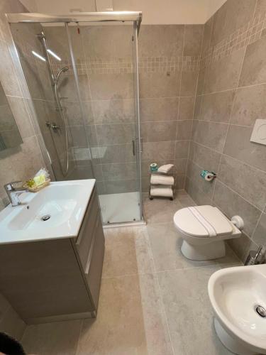 Koupelna v ubytování Hotel Clementi