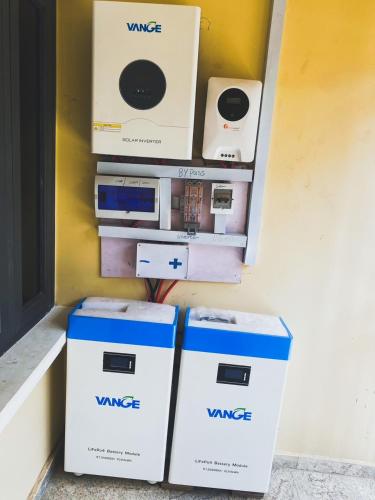 three boxes are stacked on top of each other at E-Vac Homes Apartments Abuja in Abuja