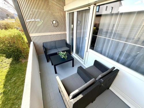Posezení v ubytování Löwen Apartments Ferienwohnung Wolfenbüttel