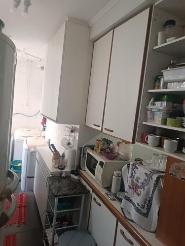 Dapur atau dapur kecil di Espaço para você